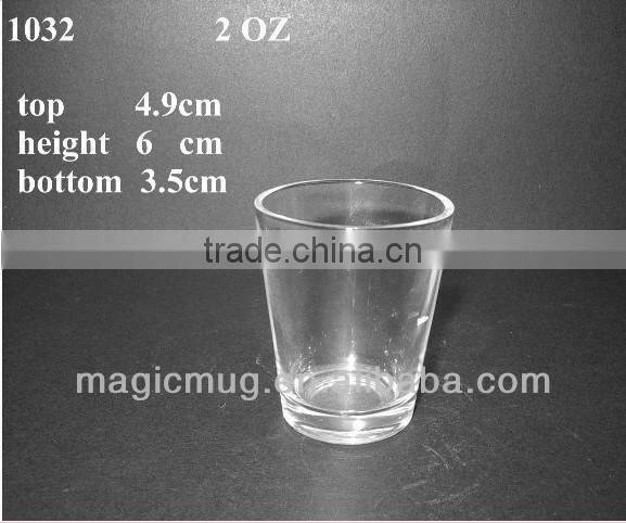 customized logo 3oz color changing glass shot glass for promot