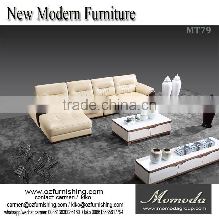 MT73 100% Genuine Top grain leather sofa L-shaped corner sofa heated leather sofa