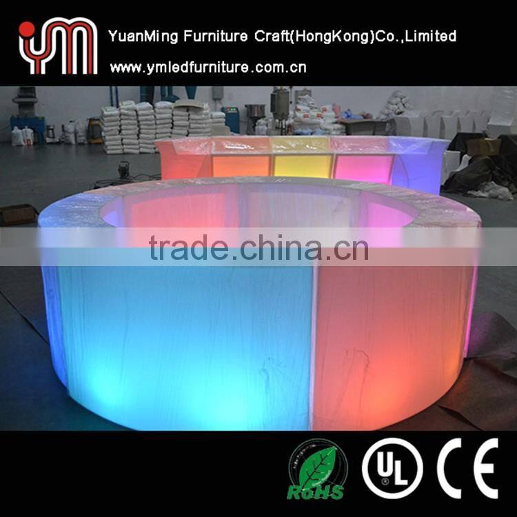 Led Illuminated Modular Round Bar Counter