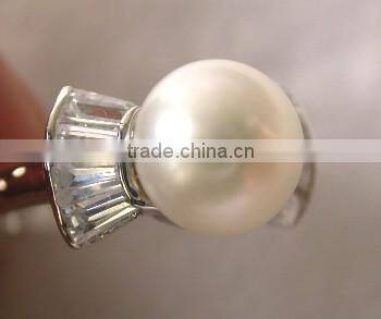 2014 latest fashion round pearl Tahitian Pearl Ring