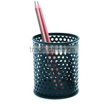 2013 high quality 8.0cm metal round pen holder