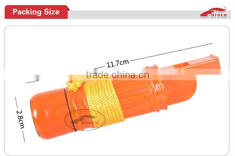 5 in 1 Orange Plastic Whistle