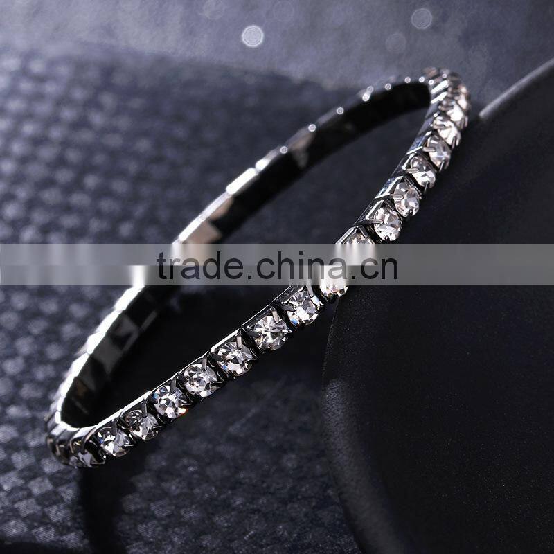 stretch colorful sparkly rhinestone chain bracelet