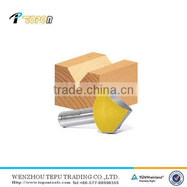 V-groove router bit (90 degree) 12,7 mm cutting width 1/4 inch shank