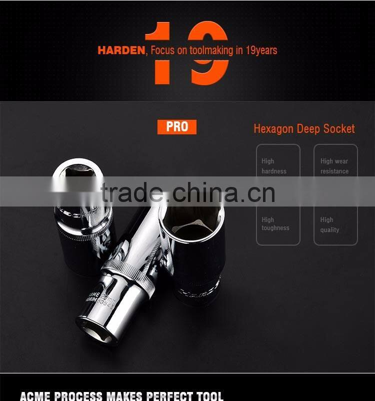 Professional 6.3MM Hexagon Deep Metric 1/6" Socket Set