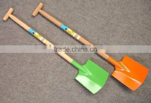 T handle hardwood plastic round shovel
