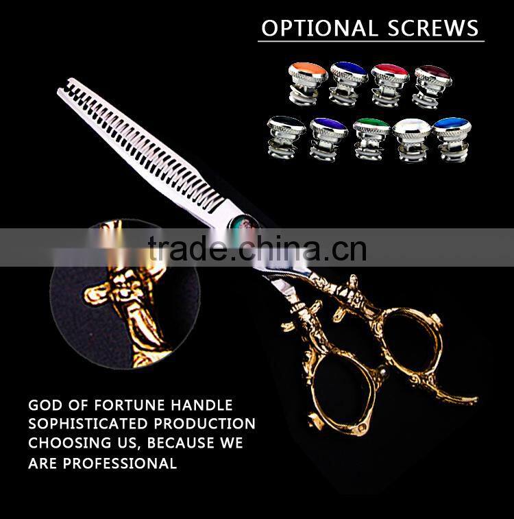 Beauty scissors japanese 440c steel hair thinning scissors