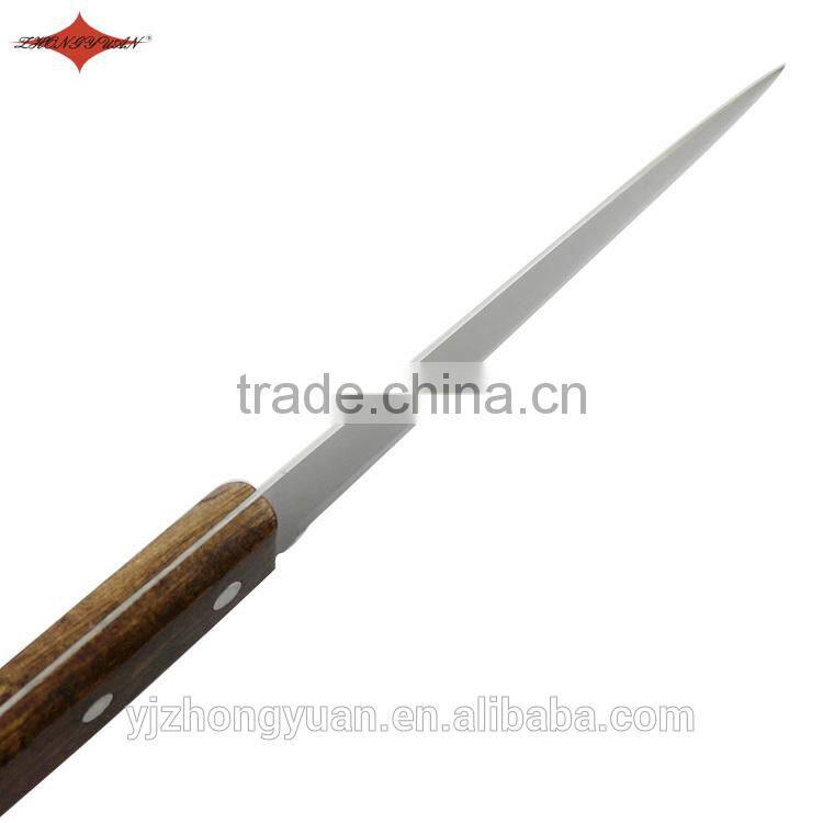 ZY-B50022 6 inch popular chef knife kitchen knife with brown hardwood handle