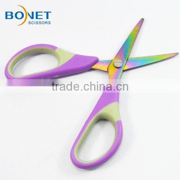 SHO0024P FDA qualified 5-1/2" color blades household holiday scissors