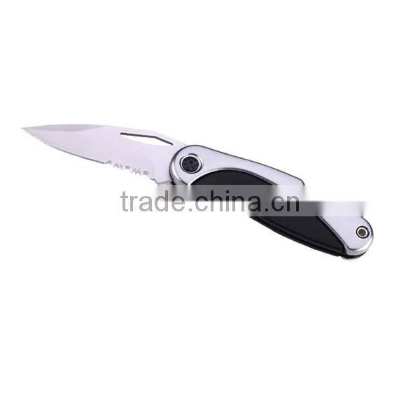 A21-S006 Stainless Steel Spring Loaded Blade Camping Tool Pocket Knife