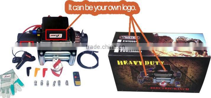 China 4x4 accessories winch wireless remote control 12v 24v