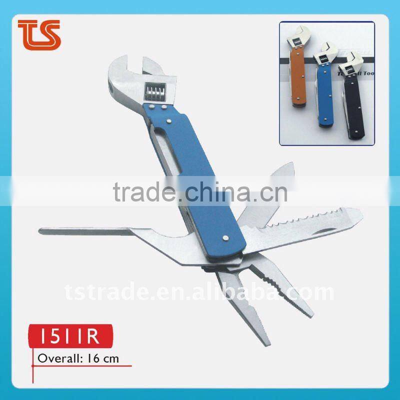 2014 new Stainless steel multi function pocket wrench tools 15-3B.