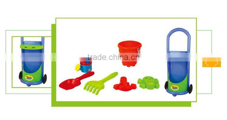 Cheap 8pcs outdoor toy sand plastic bucket beach car