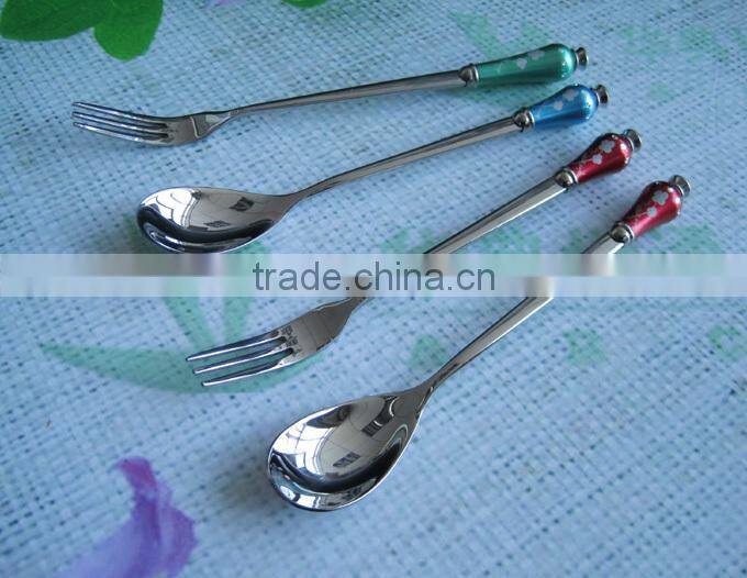 Promotion Eco-Friendly Feature aluminum long handle bar spoon;aluminium handle decor cutlery