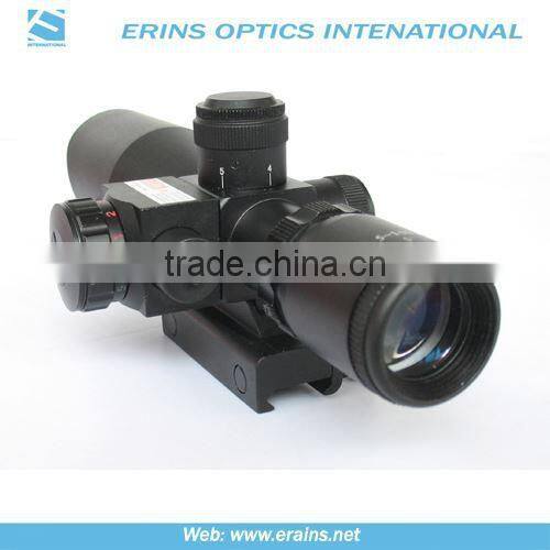 High quality of PRO hunting compact 2.5-10x40 riflescope Red laser sight for pistol and spotting scope of Laser Aim Rifle Scope