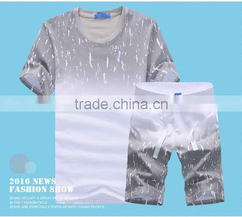 custom 100% polyester digital printing colorful 2 piece latest design leisure men suit