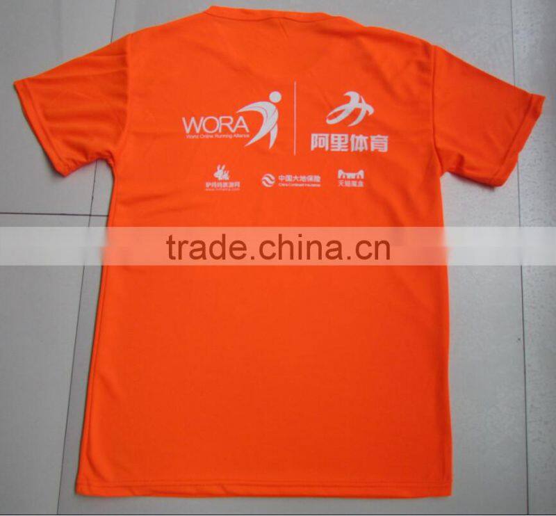 Bulk city running tshirt ,wholesale cheap good quality 100%polyester tshirts