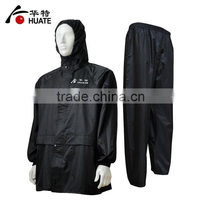 Personal protective euqipment black refelective raincoat