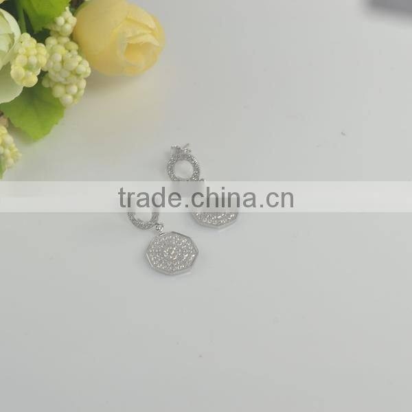 2014 Hot Sale Polygon Silver Bridal Jewelry Sets