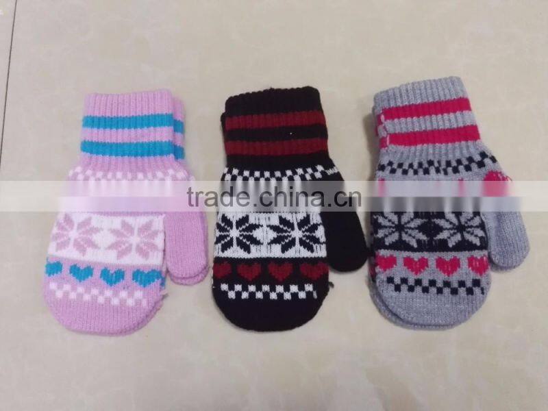 Jacquard Warm sheep Wool Gloves