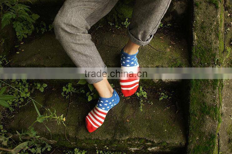 Personality trend in Europe and the United States flag socks male boat socks socks literary low in spring and summer, thin
