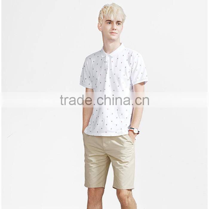Newly casual white comfortable men's polo t shirt