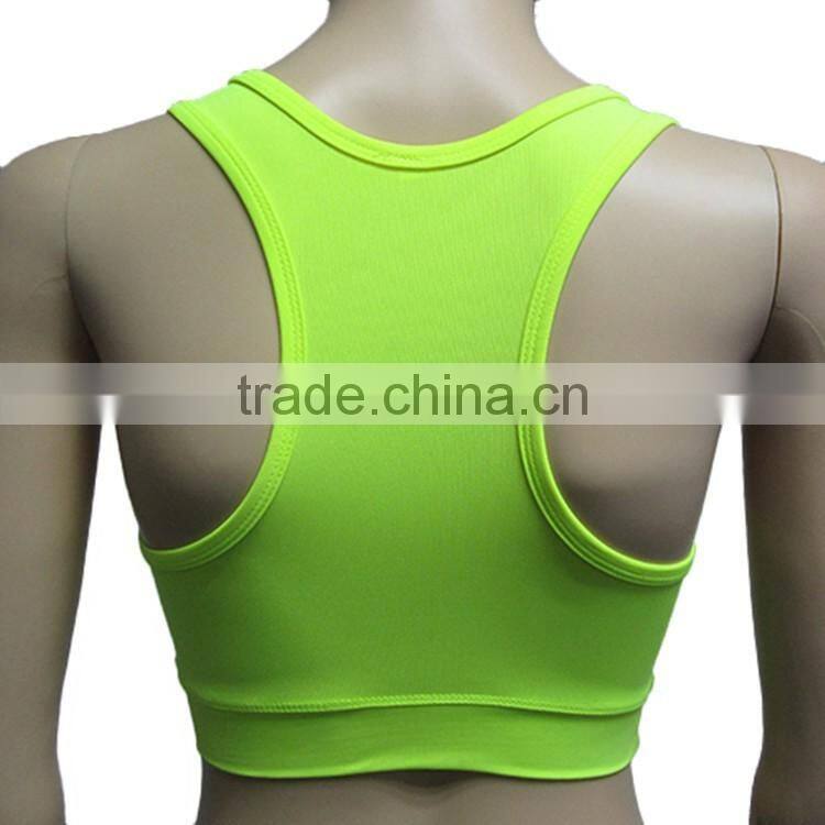 Wholesale Neon Flexible Gym Fitness Top Custom Fitness Wear for Ladies