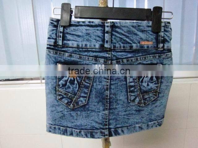 ykk zipper half skirt cheap wrap wholesale jean knee length skirt