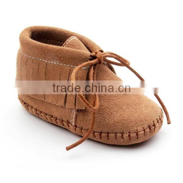 High Quality Toddler Baby Girls Boys Soft Sole moccasins Leather Boots