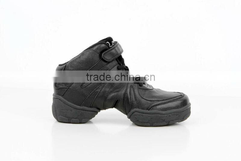 WOMENS BLACK JAZZ MODERN DANCE SHOES HIGH TOP BOOTS 0953A