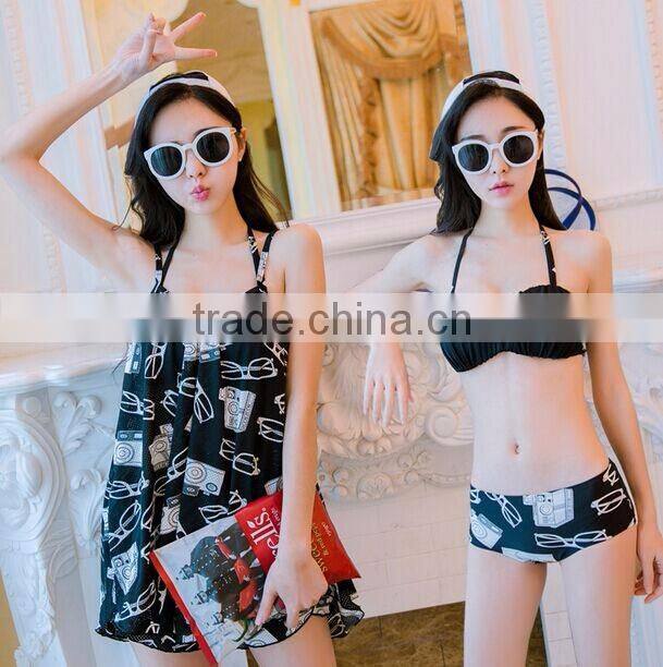 Custom Sexy Women's Patchwork Swimwear /Push Up Bikini Patchwork Bathing Suit Bandeau Beachwear