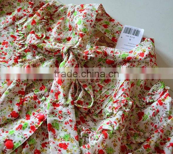 Women's new printed chiffon style blouse pattern