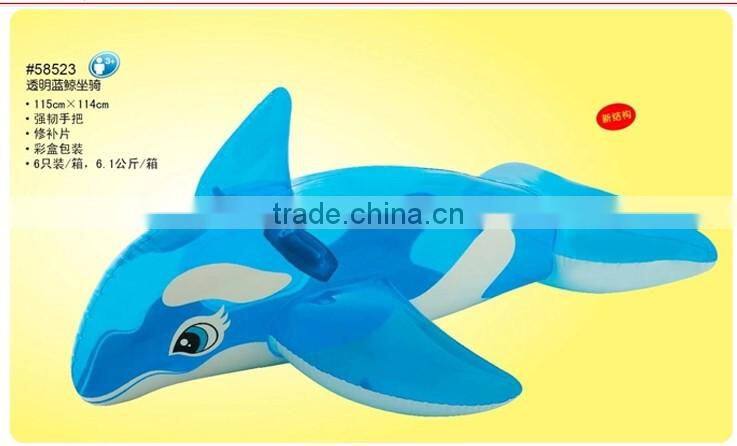 INTEX transparent blue whale children mounts