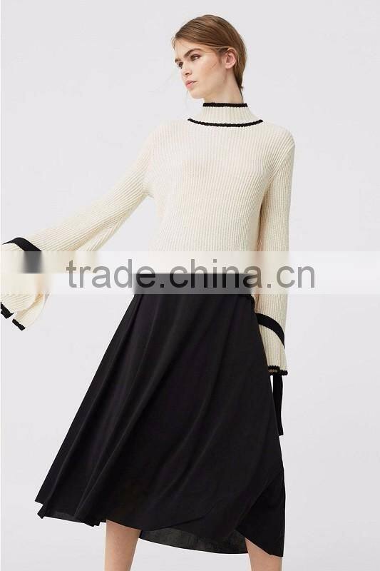 Korean Design Newest Girl's Knitted Sweater Ladies Top