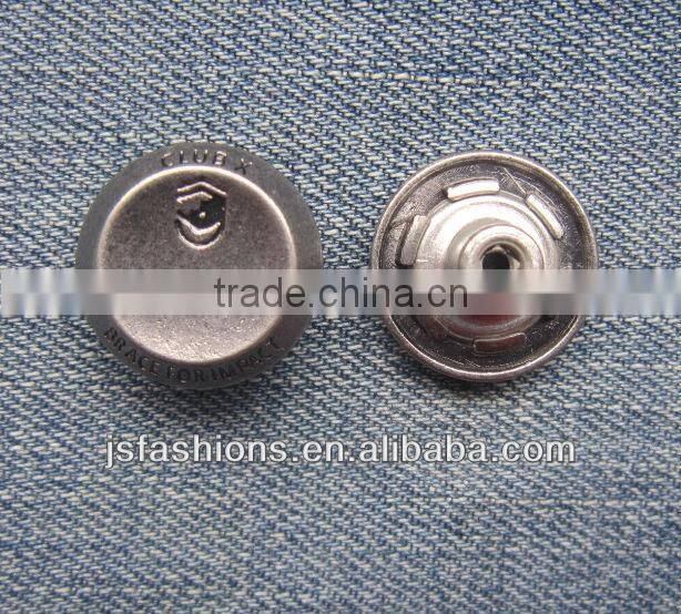 Fashion cuatomized alloy jeans button with high quality