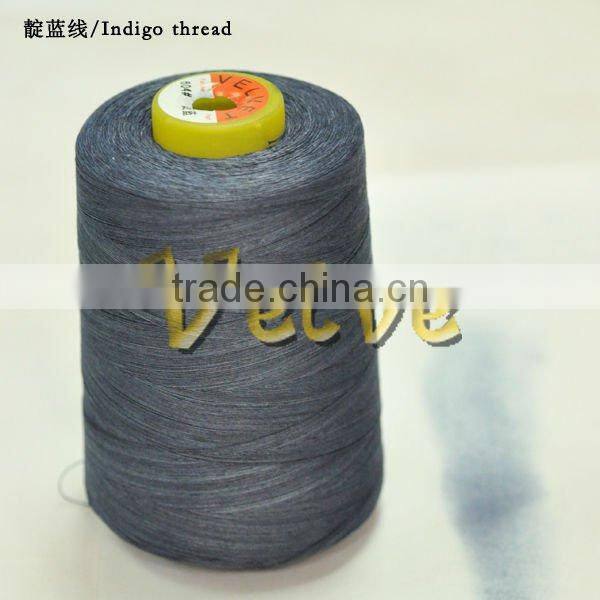 Indigo sewing thread thread