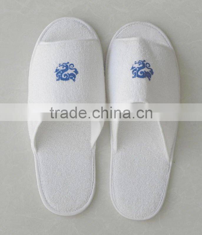100% cotton embroidery hotel slippers