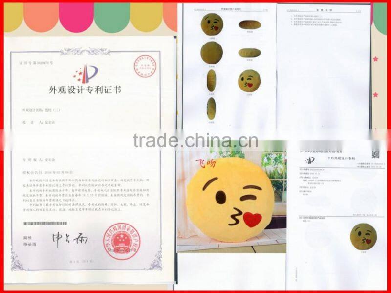 32cm Emoji Smiley Emoticon Yellow Round Cushion Pillow Stuffed Plush Soft Toy (Sleepling)