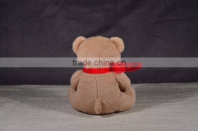 Custom good quality Valentine's day bear plush white teddy bear with red heart toy