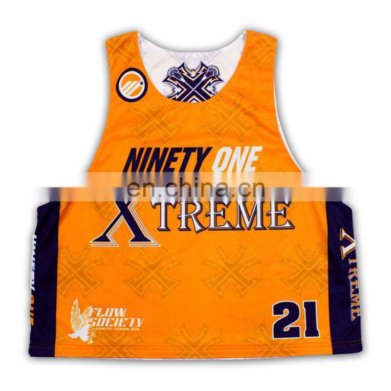 New design custom sublimation reversible lacrosse jersey