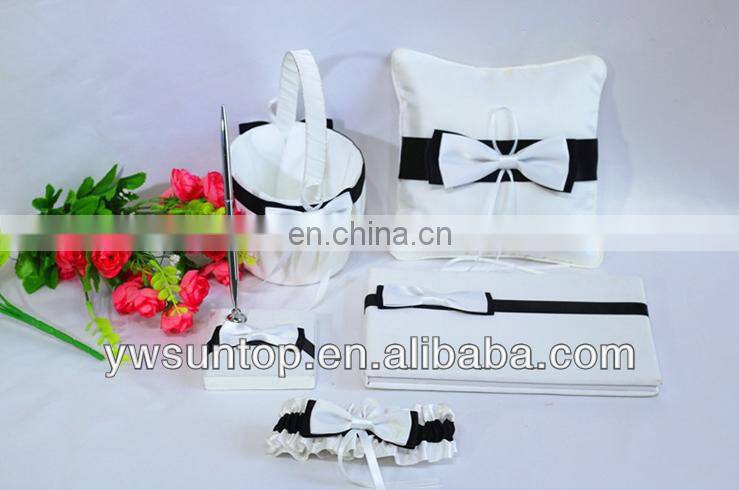 Elegant white Butterfly Knot wholesale guest book set wedding accessories