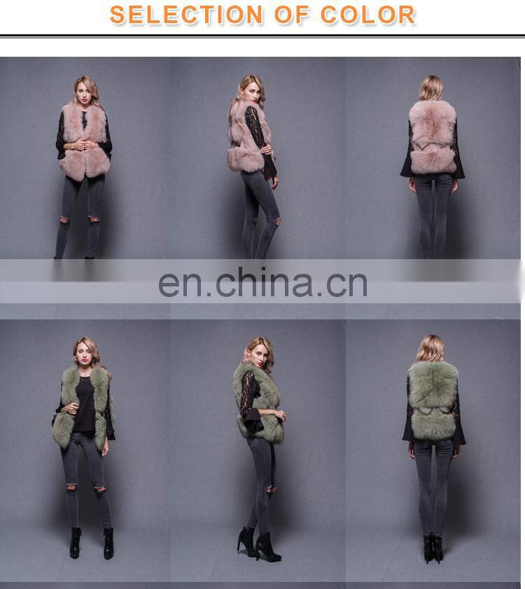 Women stylish Winter Fur Coats Short loose Fox Fur for Wholesale