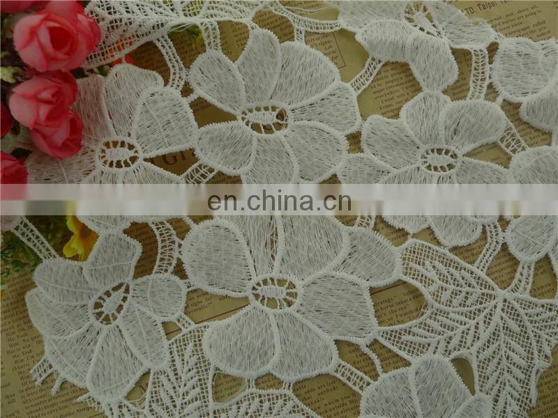 2017 hot sale good quality 100% polyester embroidery lace fabric for dress