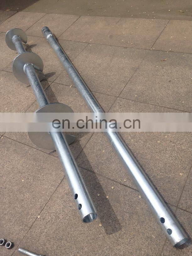 self color zinc plated anchor earth ground screw pile