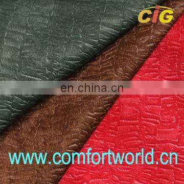 Fashion new design colorful home products textile flock fabric material for sofa set