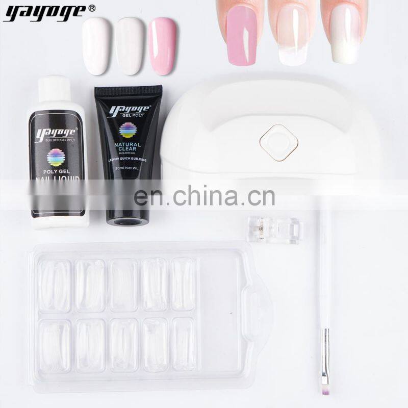 18W Lamp Nail Polish Kit Poly Gel Set For Kids