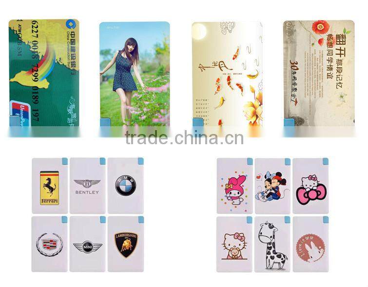 2015 New product Ultra-thin 4.8mm credit card power bank, micro usb battery charger, slim power banks made in china