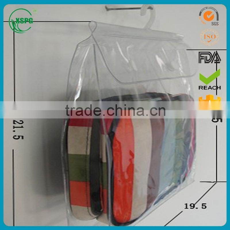 transparent plastic pvc waterproof hanger bag for clothes