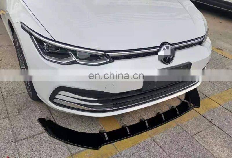 Car Accessories Front Bumper Shovel Lip Spoiler Diffuser Fit For VW GOLF 8 2020+ Front Lip