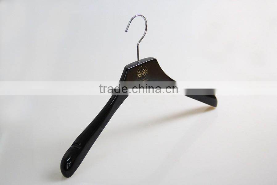 luxury high gloss white wooden hanger and pants hanger